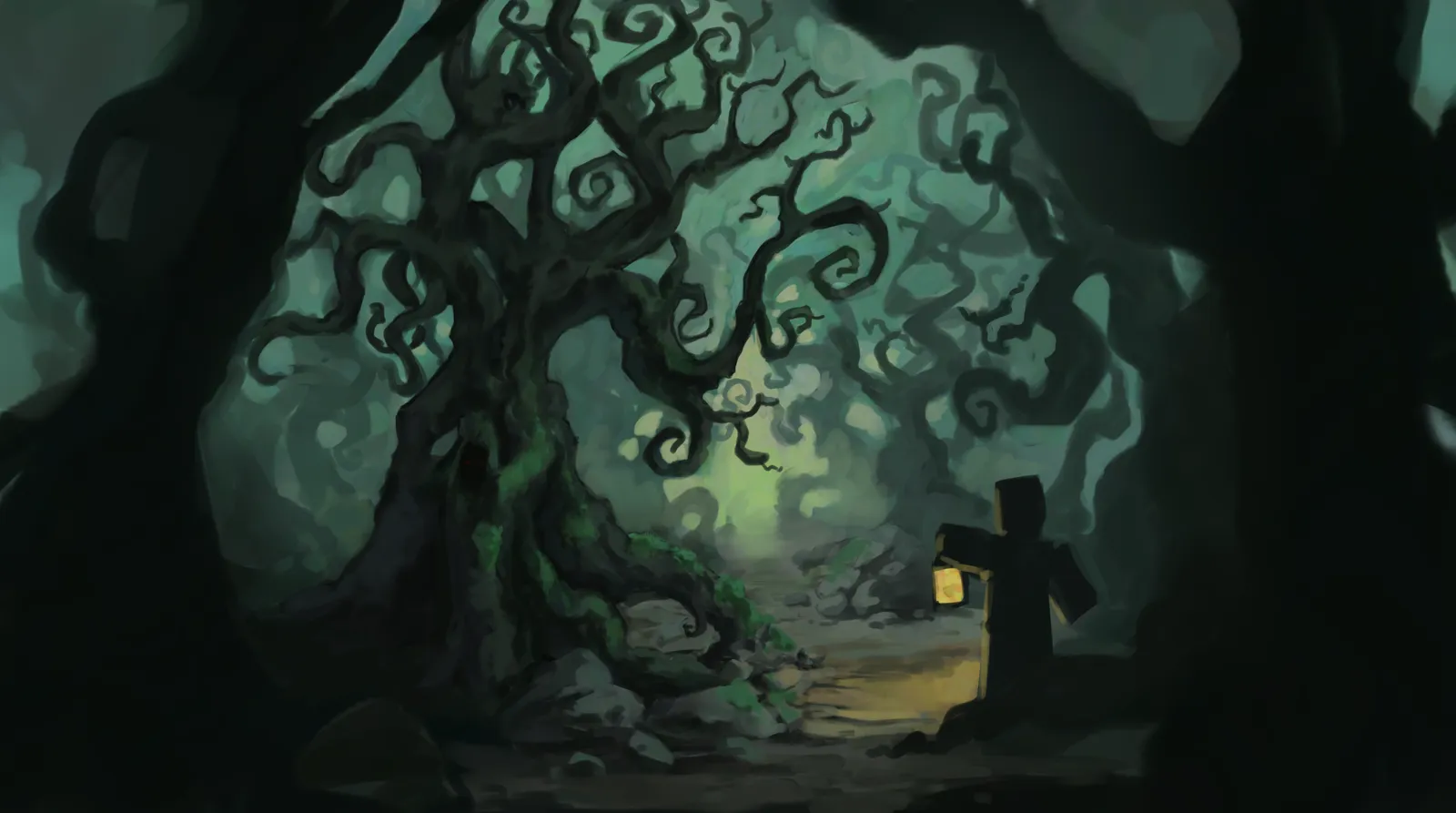 Egg Hunt 2026 world art: Crêpey Castle's shadowed forest